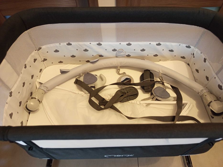 Łóżeczko dostawne MoMi REVO ciemne