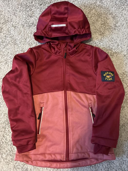 Zestaw kurtka + kamizelka puchowa + softshell 122/128