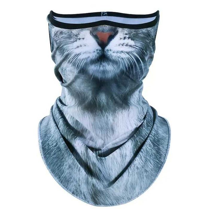 Komin Osłona na twarz i szyję przed Wiatrem Słońcem Mrozem- wzór Kot 1