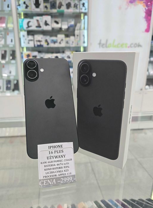 Iphone 16 Plus 256GB Bat 93% Telakces Felicity *Raty 0%