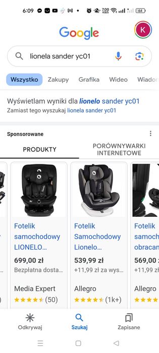 Fotelik samochodowy 0-18kg