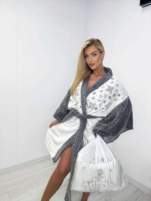 Ekskluzywny Szlafrok Damski Roz Uniwersalny Frotte Paparazzi Fashion