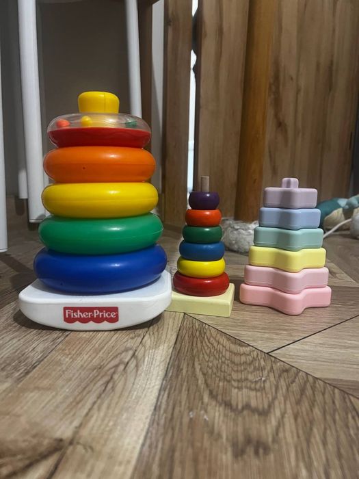 Іграшки для немовлят. Тактильні мʼячики. Пірамдки. Гризун