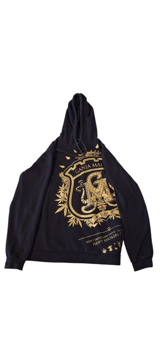 Oryginalny Komplet Dresowy Ganja Mafia Gold Emblem Bluza L Spodnie M BDB