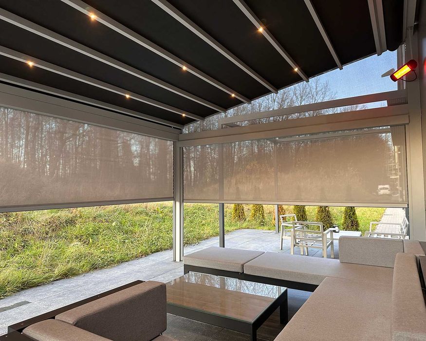 Pergola tarasowa automatyczna PORTOFINO, 500x350cm PROMOCJA