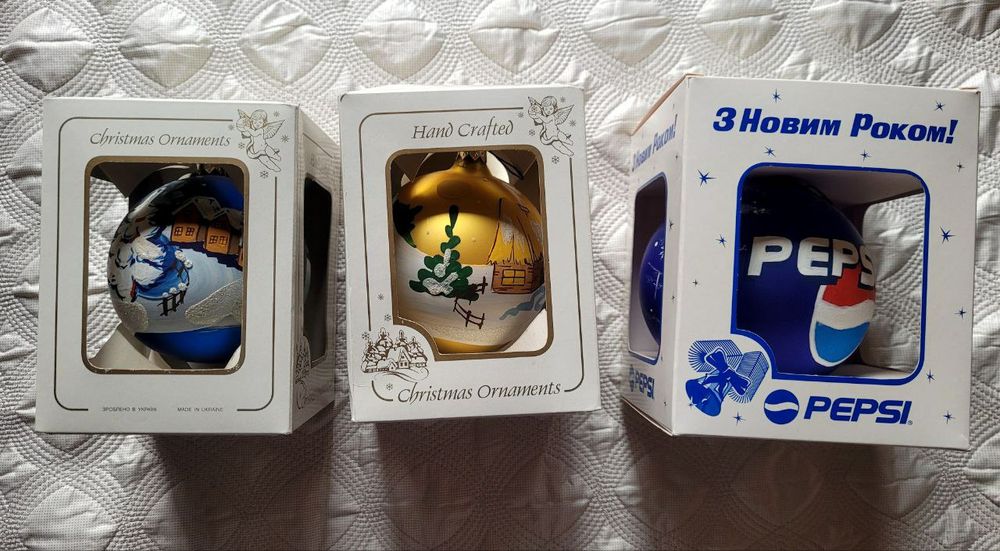 Ёлочные Новогодние игрушки СССР стеклянные Шары