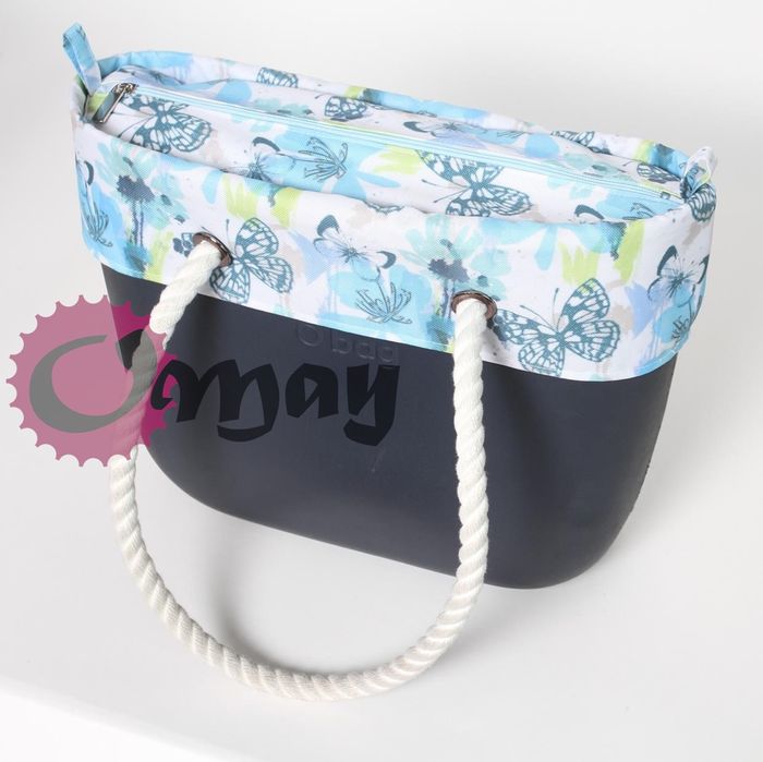 organizer do OBAG STANDARD +OPASKA kwiaty motyle błękit limonka OMAY