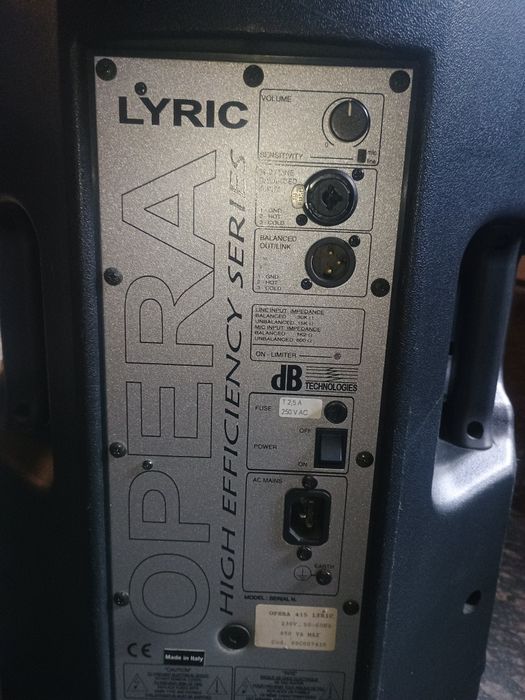 dB Technologies Opera Lyric  High Efficiency Series  колонки акустика rcf dynacord  electro Voice