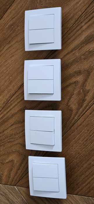 Ospel As włącznik podwójny biały z ramką, DOSTĘPNE 2 egz.