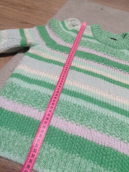 Sweter zielony w paski Vero moda