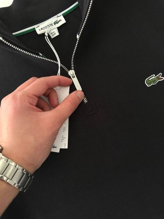 1/3 zip кофта Lacoste, полузамок, тепла модель, розміри S-XL