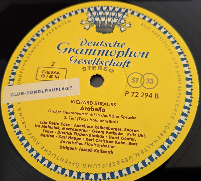 Winyl Richard Strauss - Arabella Joseph Keilberth Deutsche Grammophon
