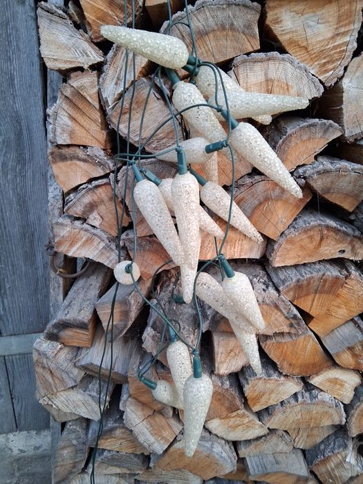 Lampki, światełka choinkowe sople vintage