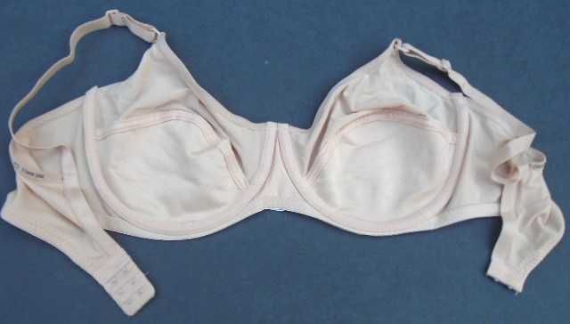 biustonosz miękki gładki 100/105D beżowy  na fiszbinach