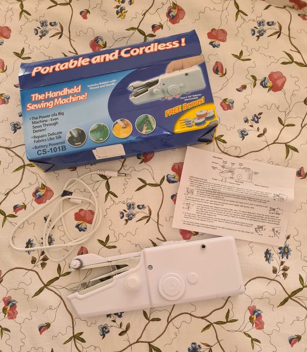 Maquina de Costura Manual Elétrica sem Fios Leve e Prática