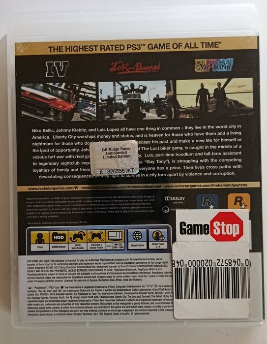 Диск PS3 GTA 4: The Complete edition