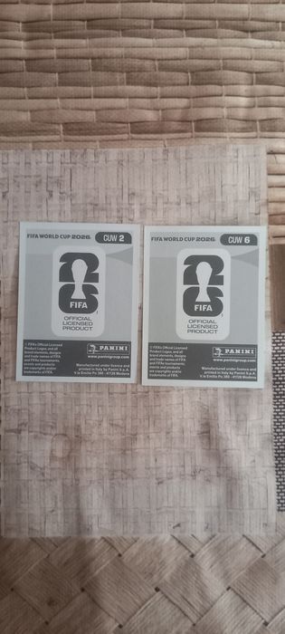 2 cromos Curaçau Mundial 2026