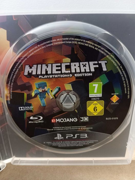 Minecraft PlayStation Edition, PS3 PlayStation 3 (aceito retoma de jogos PS1 e PS2)