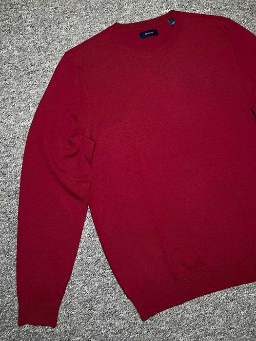 Чоловічий меланжевий светр GANT - 100% Merino Wool - Розмір L