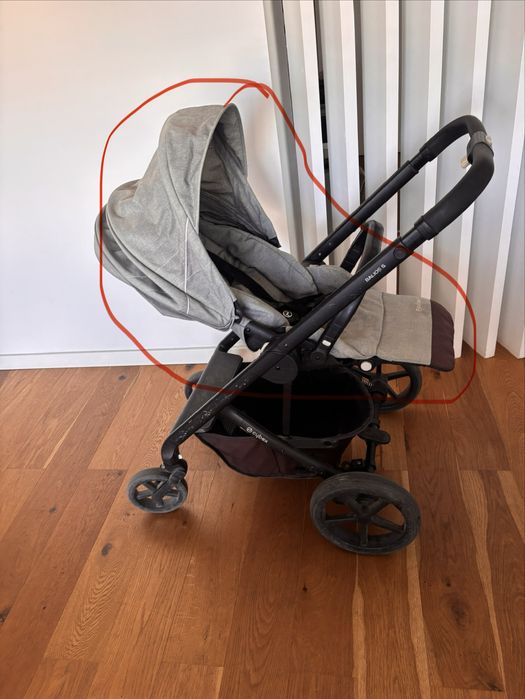 Cadeira  Cybex Balios S lux (sem chassi) Capa de  chuva e manta