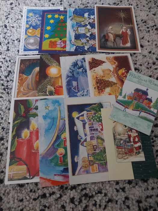 Conjunto de postais de natal novos