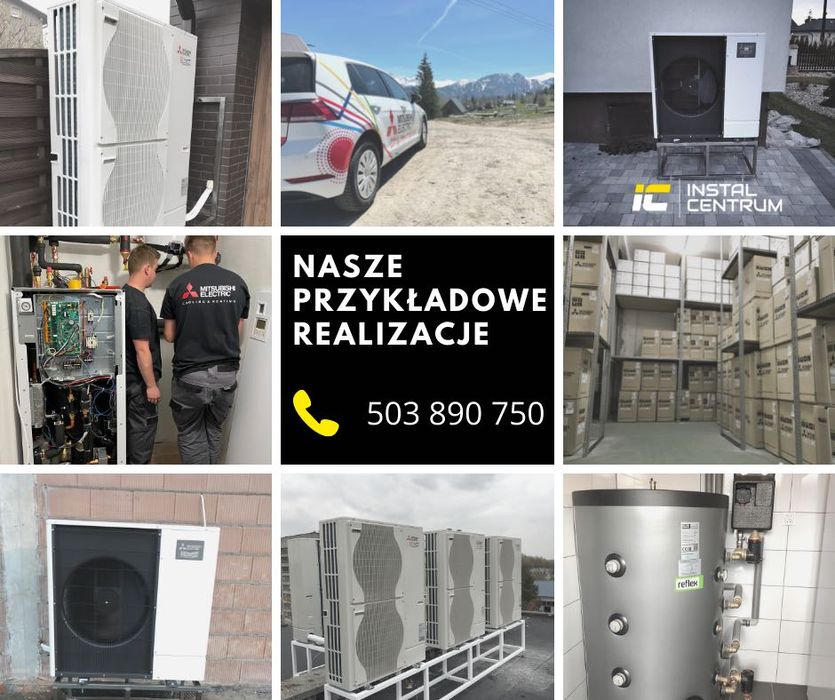 Pompa ciepła Mitsubishi Electric Zubadan 12 KW, z montażem