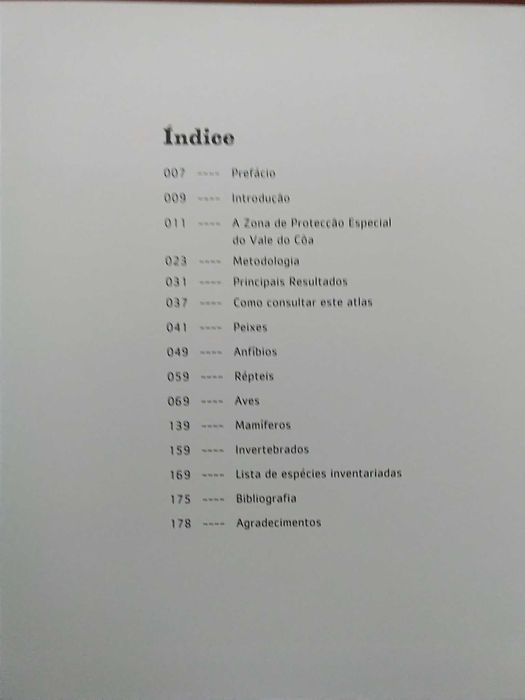 Atlas da Fauna do Vale do Coa