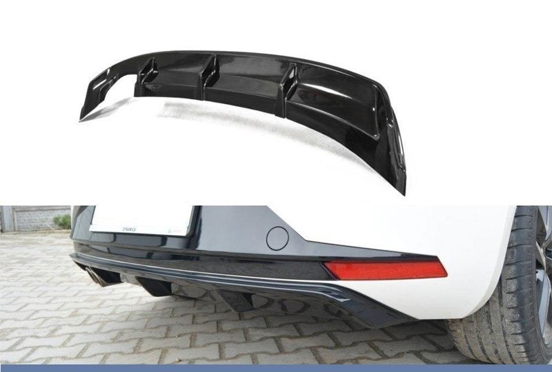 DIFUSOR TRASEIRO SEAT LEON 5F 2013-2016 PRETO FOSCO