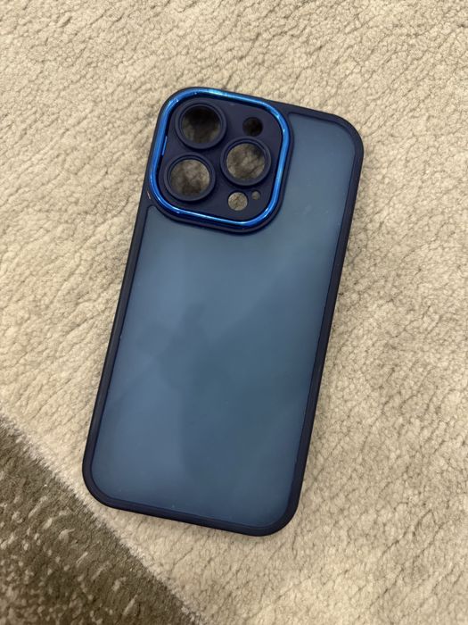 Чохол 14 pro iphone синій