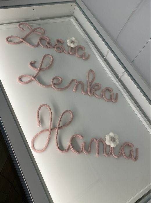 Imię dziecka, dekoracja do pokoju dziecka, handmade