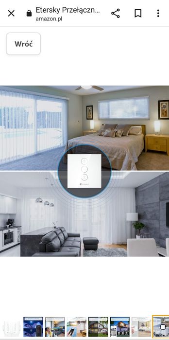 Smart curtain switch czarny kolor