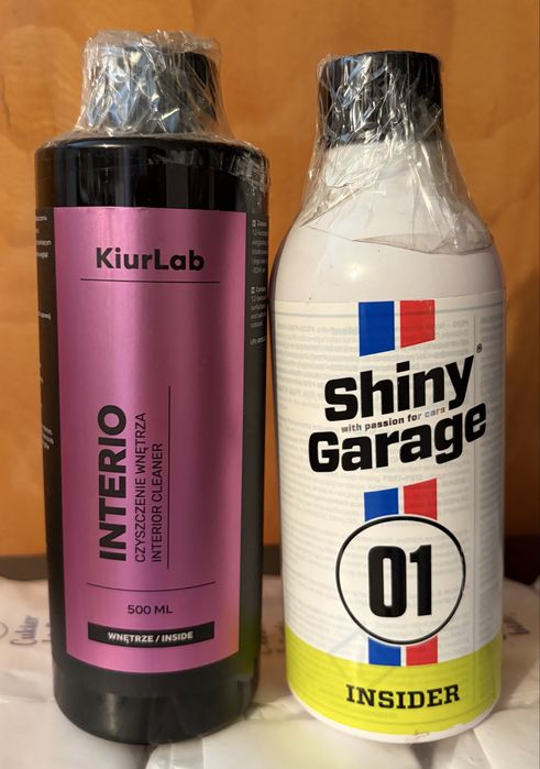 Kiurlab Interio i Shiny Garage Insider - srodki do czyszczenia tapicerki