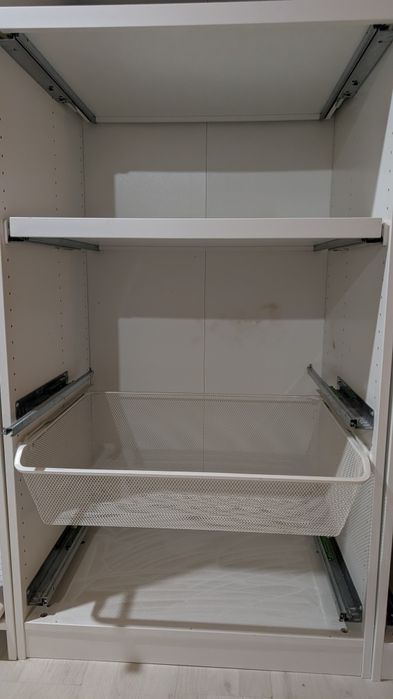 IKEA KOMPLEMENT Wysuwana taca biały pax 75x58 cm