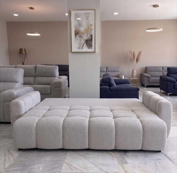 Sofá Cama Design Moderno Bouclé NOVO + Envio Grátis