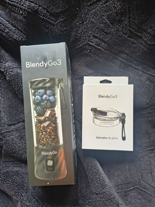 BlendyGo3 Czarny blender + nakrętka do picia
