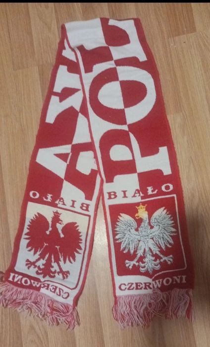 Szal biało czerwony