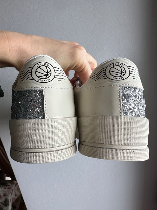 Golden goose кеди шкіряні сріблясто білі