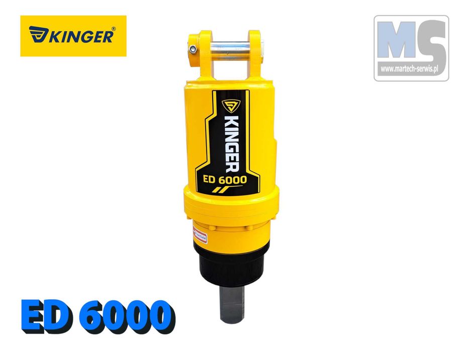 Wiertnica hydrauliczna do minikoparki KINGER ED 6000 125kg 5-7t GW 2lata