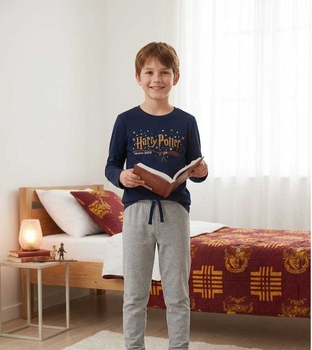 Піжама на хлопчика лонгслів із бавовни і фланель Pepperts