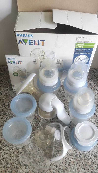 Молокоотсос Молоковідсмоктувач Avent Philips ручний+контейнери Avent