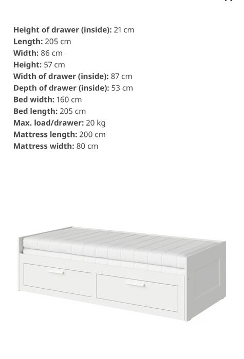 Cama IKEA BRIMNES + 2 colchões + protetores de colchão