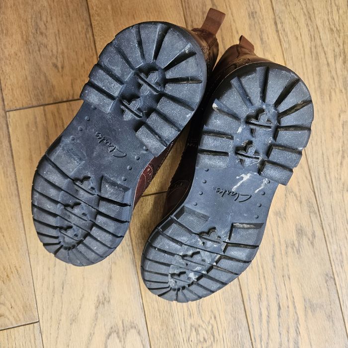 Brązowe skórzane trzewiki Clarks Batcombe
