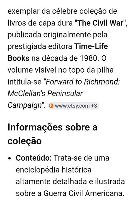 Enciclopédia antiga Guerra americana 28 livros
