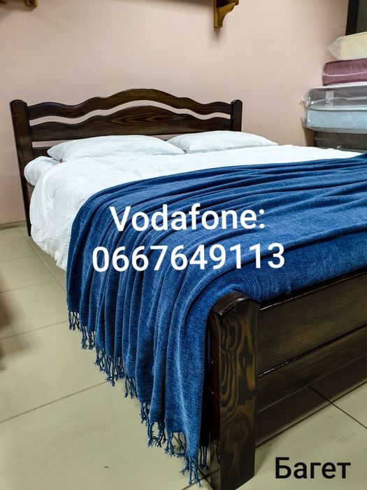 Ліжко "Багет" 160/200,дерев'яне,двоспальне,180/200;140/200,ясен