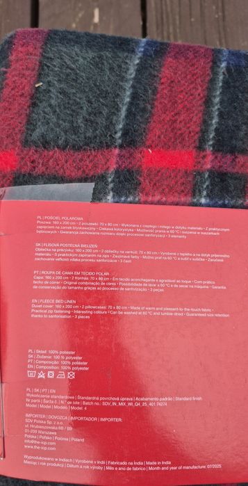 Smukee pościel polarowa pasy kolorowa 160x200 Nowa