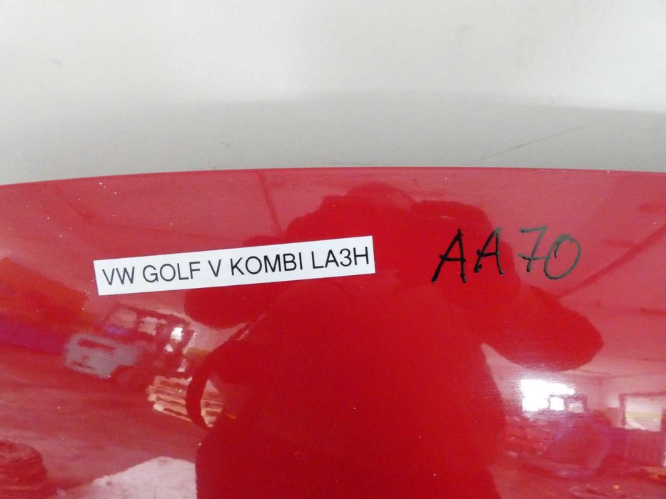 VW GOLF V 5 KOMBI maska przód przednia pokrywa silnika czerwona LA3H Gorlice AA70