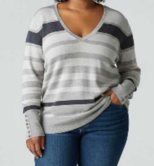 Papaya sweter w paski r. 48