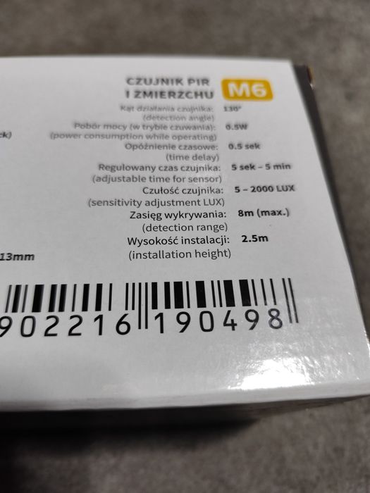 Lampa zewnętrzna LED czujnik ruchu i zmierzchu