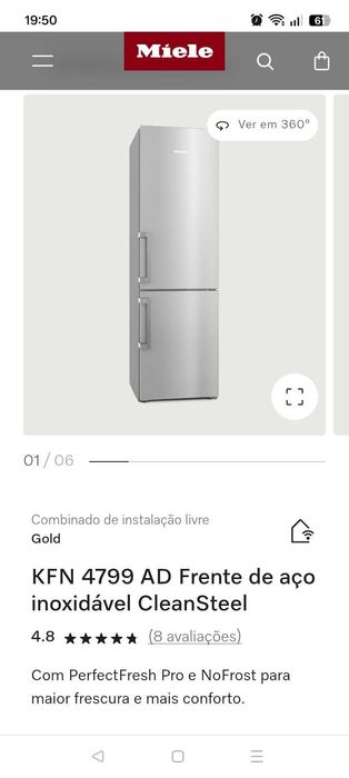 Frigorífico combinado Miele modelo KFN4799AD