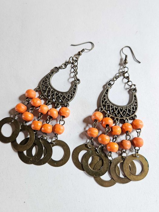 Stare długie kolczyki Boho